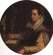 Lavinia Fontana Self-Portrait in the Studiolo oil painting artist